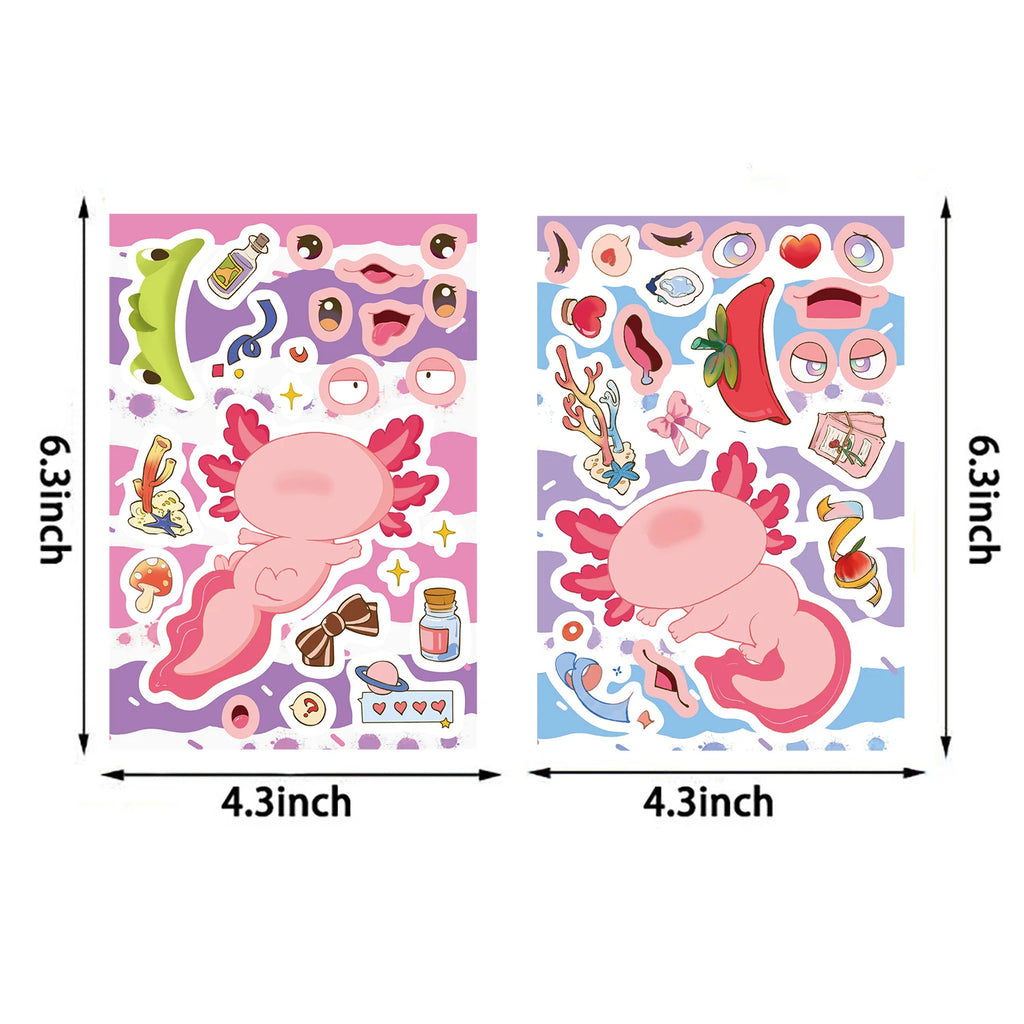 8/16PCS Salamander Collage Sticker Nostalgia Motorcycle Casual Coffee Laptop Luggage Harajuku Scrapbooking Waterproof Stickers