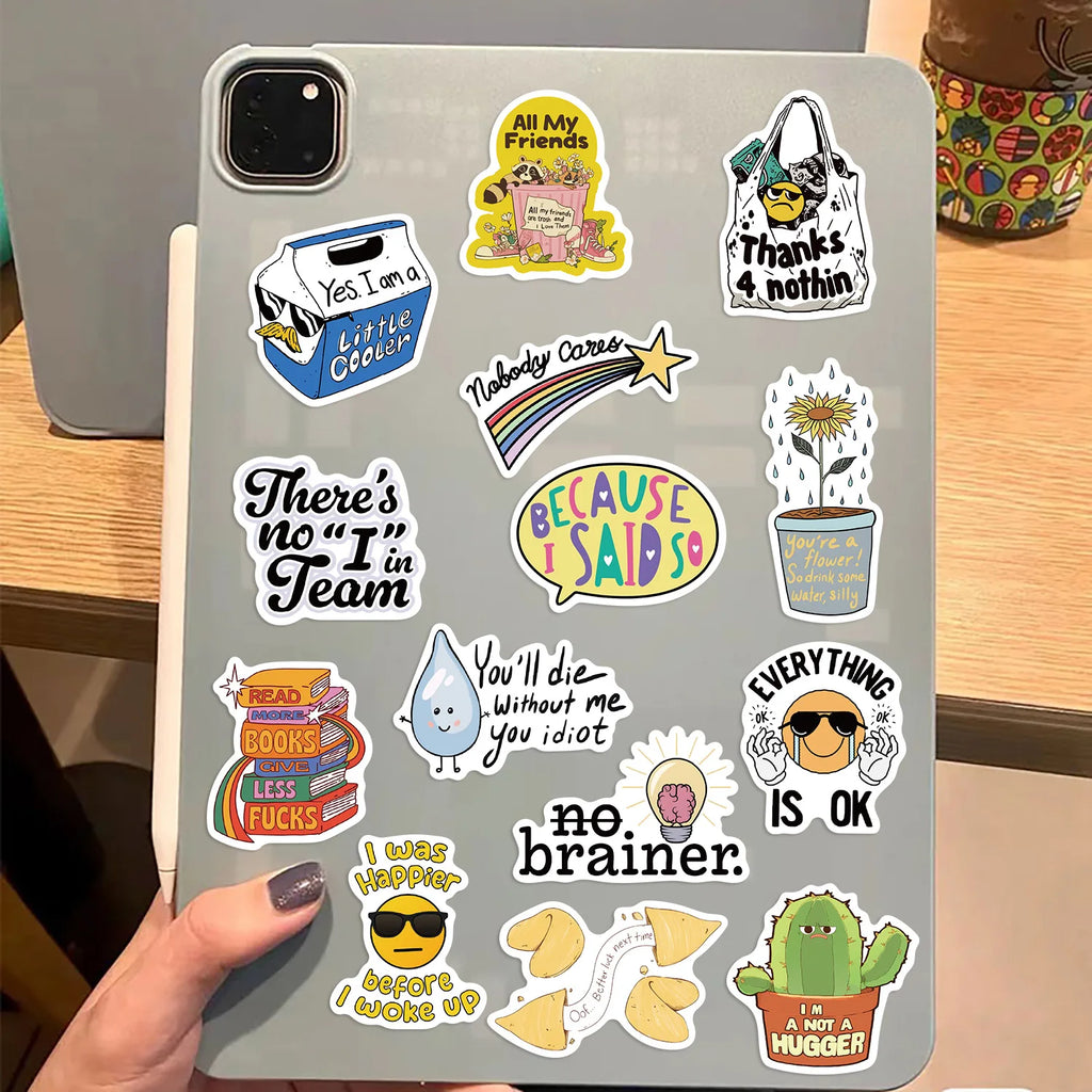 50PCS Cartoon SarCastic Graffiti Stickers Guitar Notebook Luggage DIY Waterproof Stickers