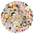 50PCS Nara Meizhi Stickers Cute Handbook Material Phone Case Laptop Luggage Water Cup Decoration Children's Toy Stickers