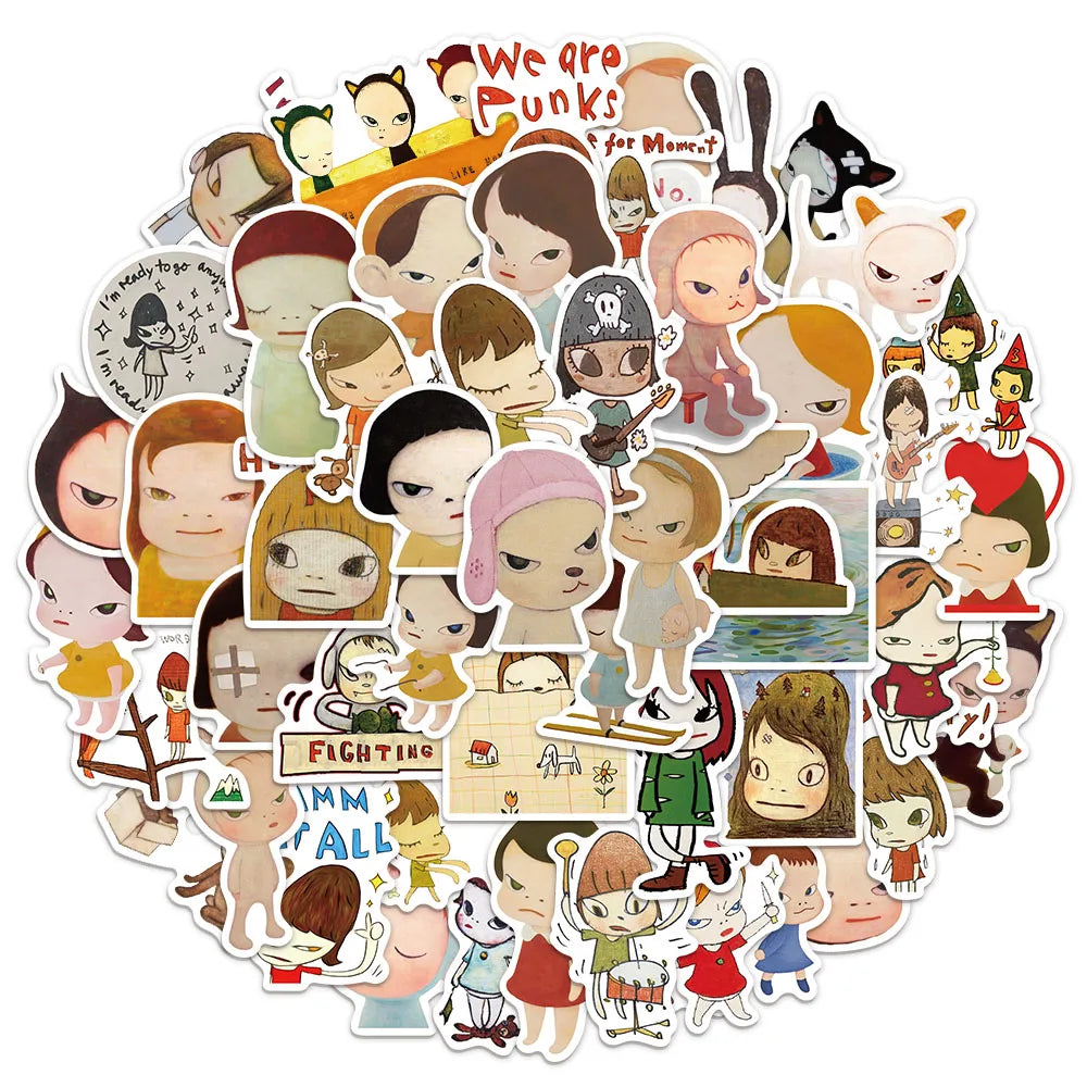50PCS Nara Meizhi Stickers Cute Handbook Material Phone Case Laptop Luggage Water Cup Decoration Children's Toy Stickers