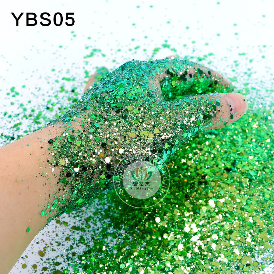 12g/bag Hexagonal Chameleon Nail Art Glitter 12Colors For Choice Scallion Powder Nail Art and Creative Crafts DIY Nails Sequins