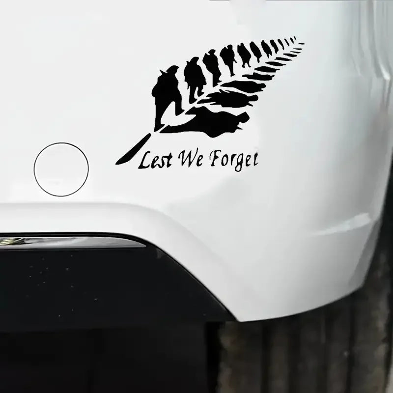 Lest We Forget Soldier Projection Leaf Car Stickers For Laptop Water Bottle Car Truck Van SUV Motorcycle Window Wall Auto Access