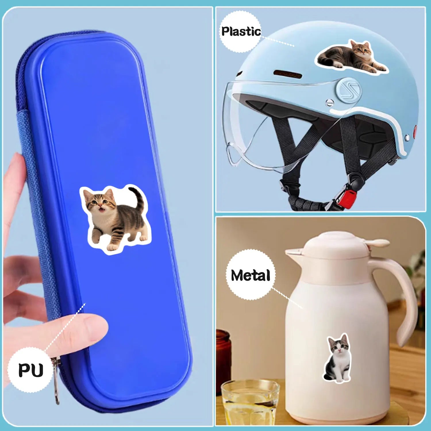 1Roll(500Pcs)24 Irregular Cute Pet Cats Vinyl Waterproof Stickers Reusable DlY Craft Decoration Animals Scrapbook Labels