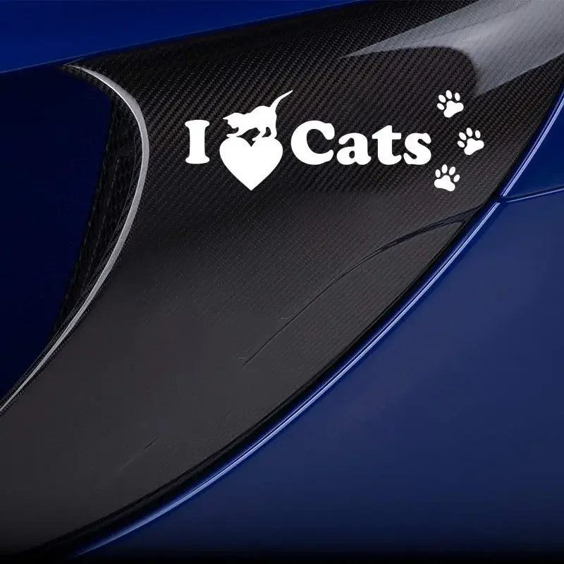 Cat Lovers I Love Cat Stickers Vinyl Decals Cute Cat Animal Love Vinyl Car Stickers Window Glass
