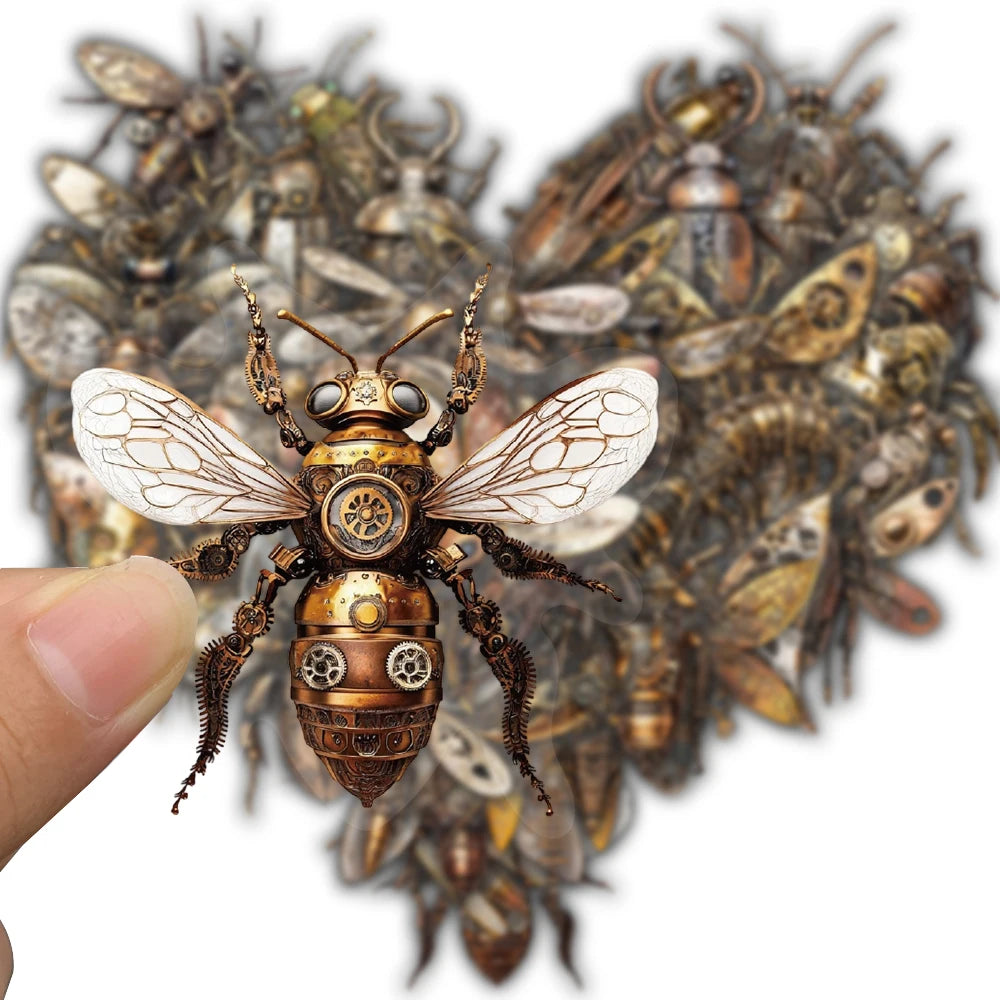 50PCS Steampunk insect Stickers Retro Scrapbooking Bicycle Positive Harajuku Stationary Laptop Luggage DIY Coffee Sticker