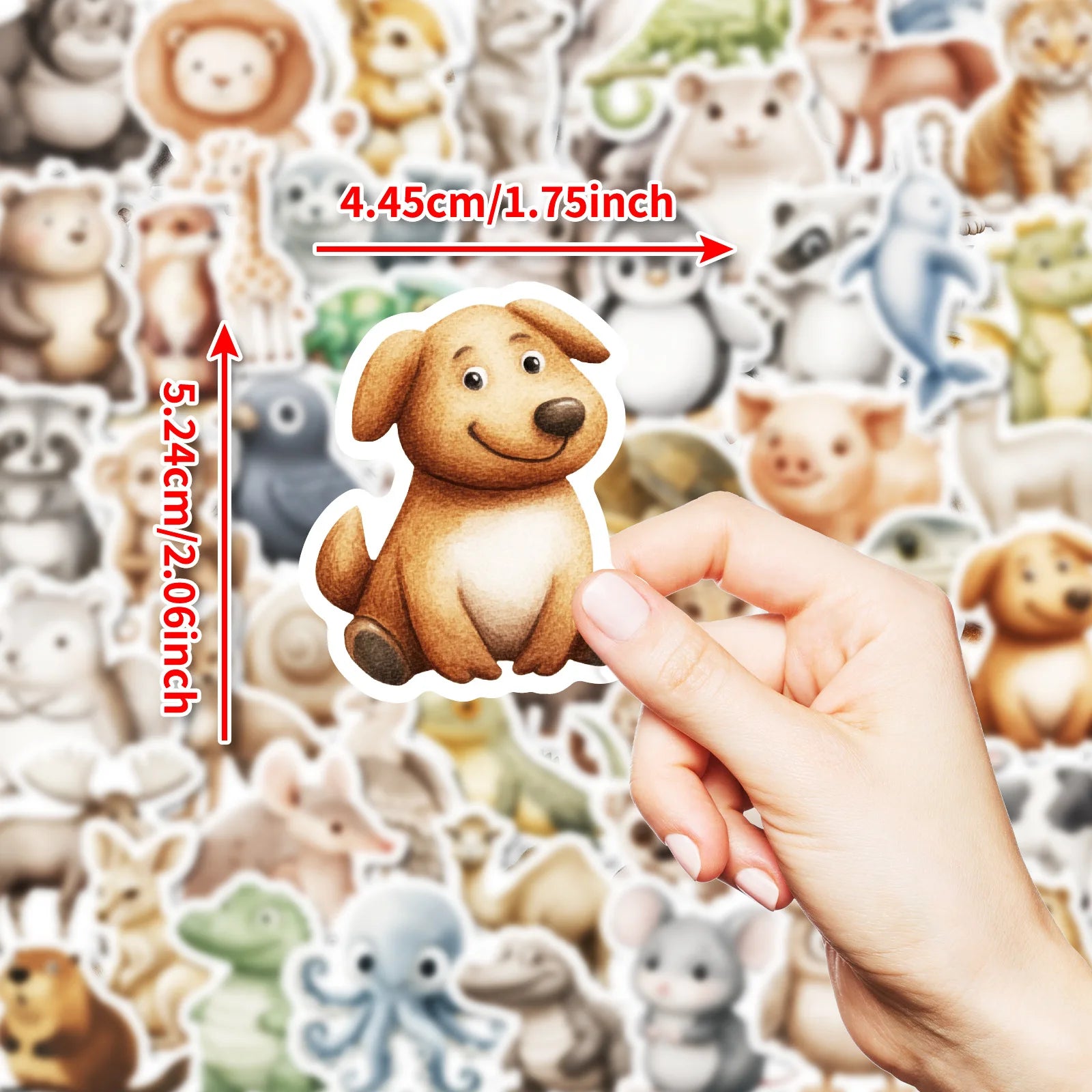 50Pcs 3D Animal Stickers for DIY Laptop Decor Koala Penguin DIY Stickers For Notebook Stationery
