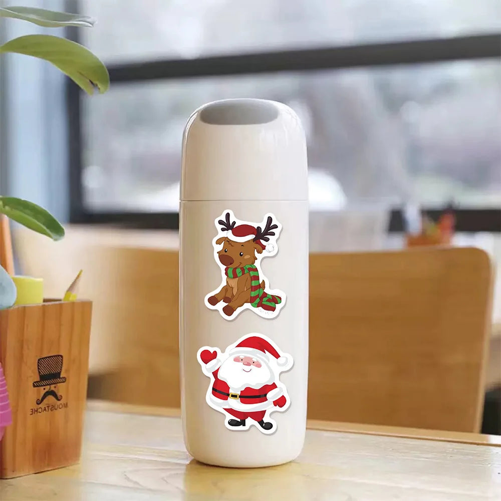 50/100PCS Kawaii Cartoon Santa Claus Aesthetic Stickers Toys Diary Laptop Scrapbook Decoration Graffiti Waterproof Stickers