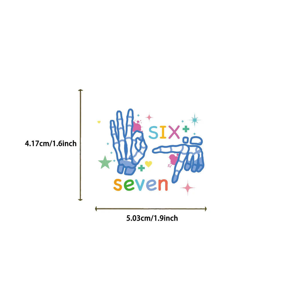 50Pcs Pack Popular Numbers 67 Doodle Sticker School Stationery Notebook Decor Decals Phone Luggage Guitar Fridge DIY Stickers