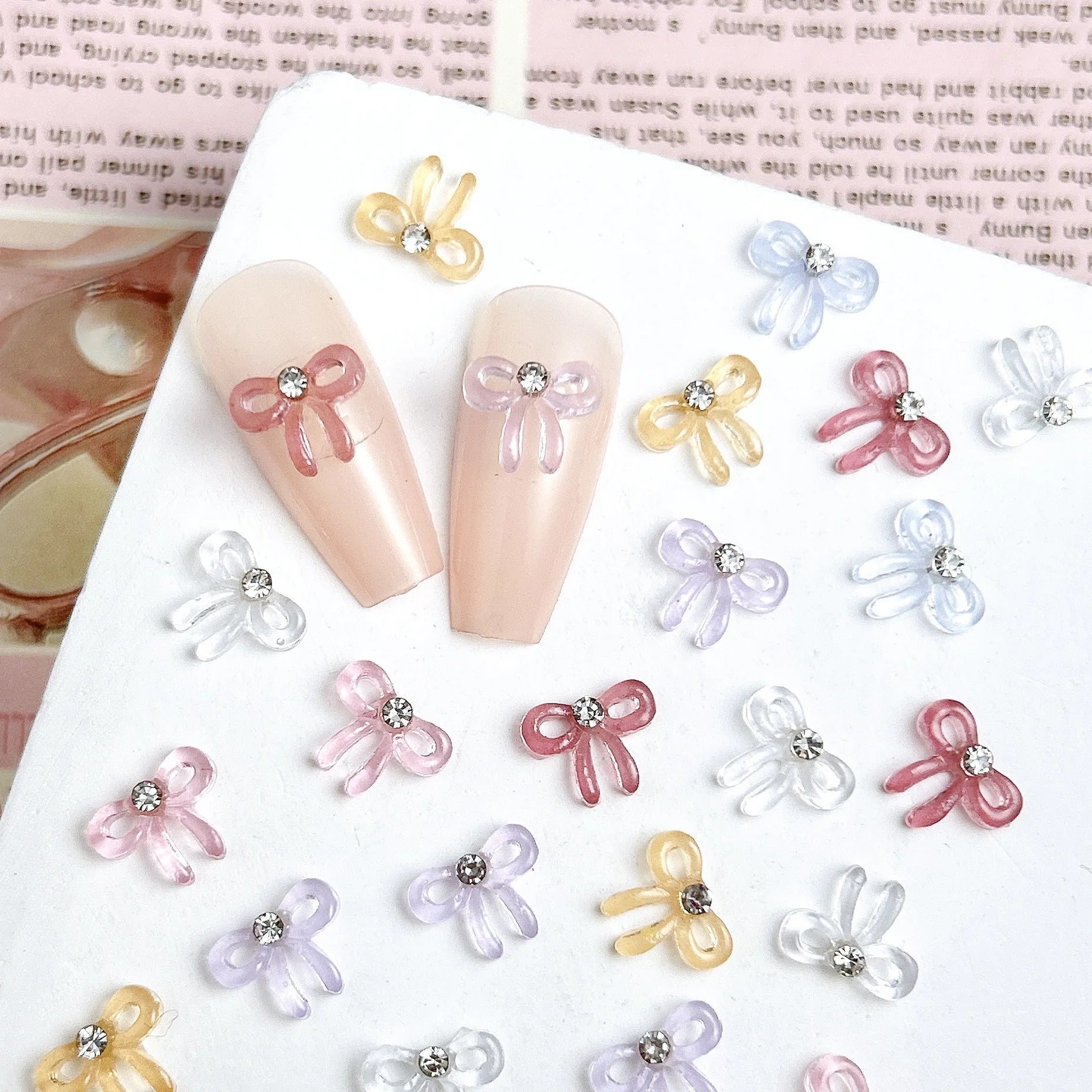 Food Play Candy Nail Art Charms Iridescent Gradient Gold Foil Rainbow Candy Resin Nail Rhinestone Decoration DIY Nails Accessory
