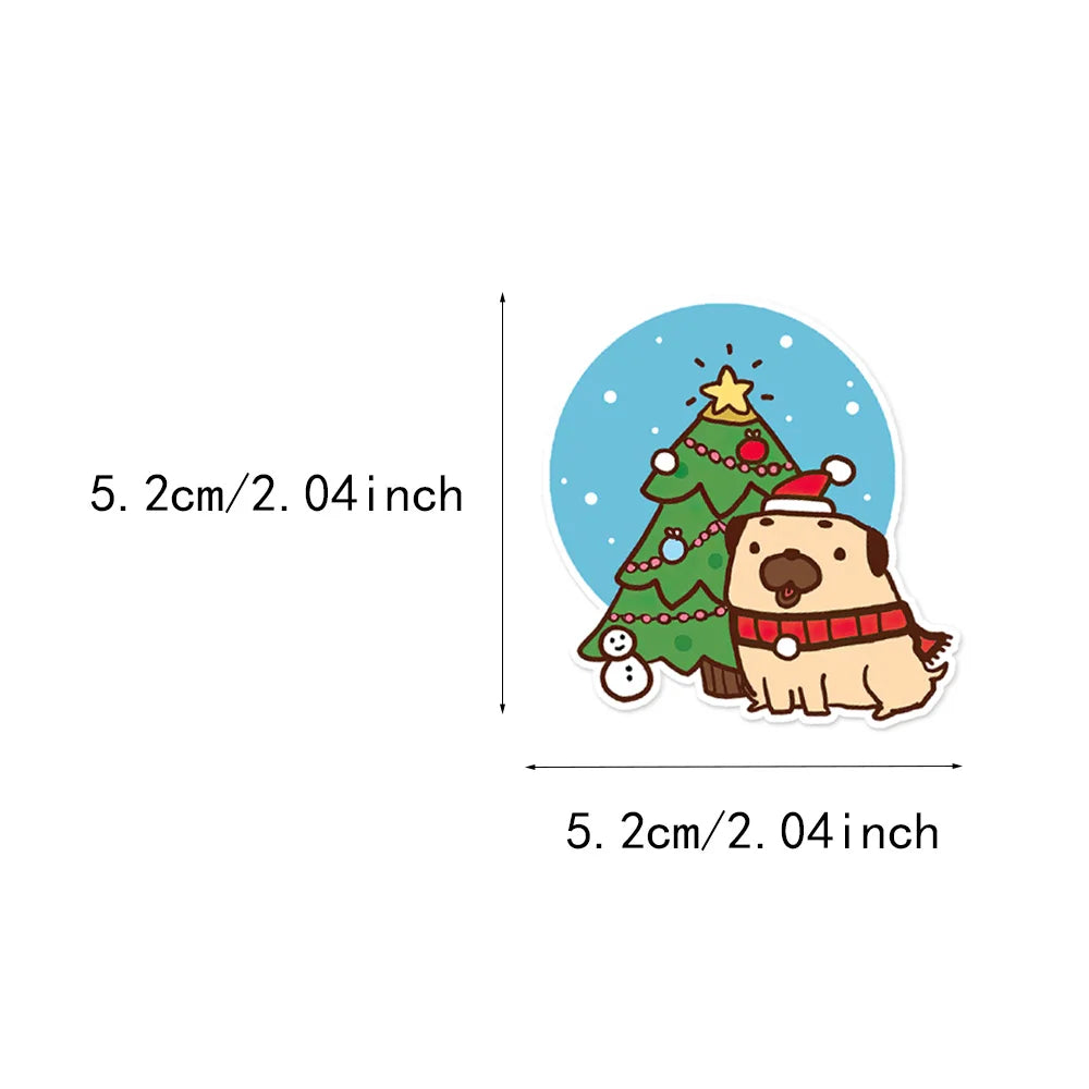 50PCS Christmas Series 2 Holiday Decoration Graffiti Stickers DIY Phone Case Laptop Tablet Toy Stickers