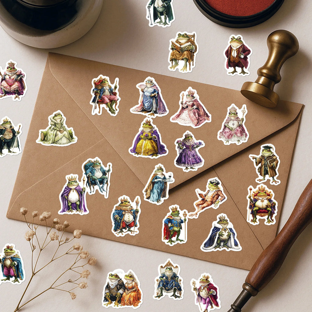 56PCS Fantasy Frog Aristocrat Stickers Kids Reward Stationery Decals DIY Fun Notebook Fridge Suitcase Waterproof Sticker