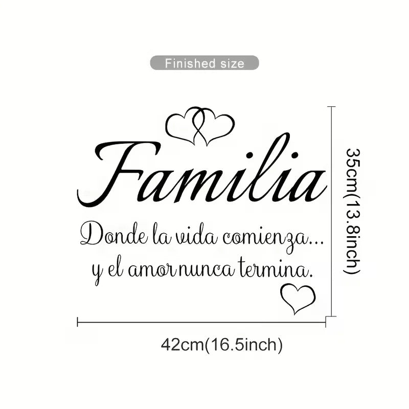 One Piece of Vinyl Wall Sticker with a Family Slogan for Decorating Bedrooms And Living Rooms, Easy to Apply And Remove