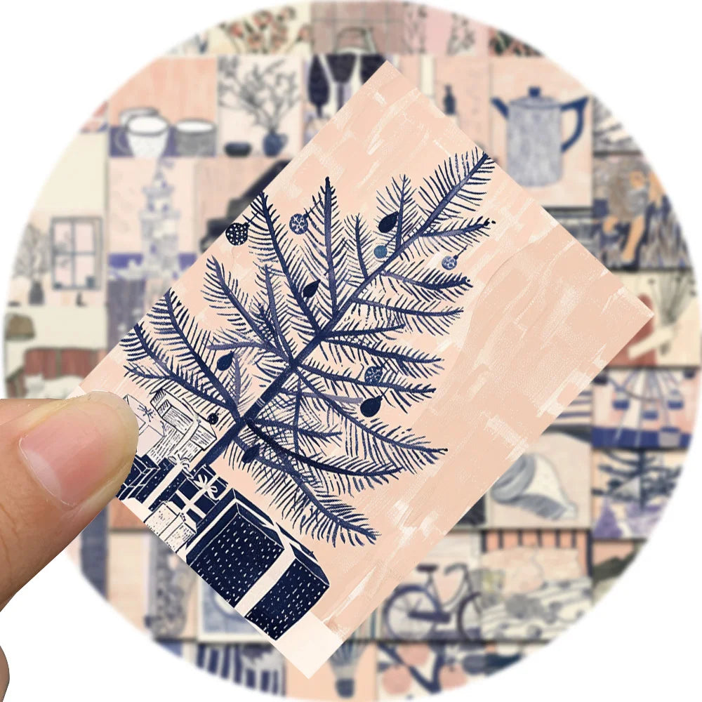 55PCS Abstract Art Stickers Creative Nostalgia Laptop Luggage Skateboard Art Picture Living Room Community Dormitory sticker