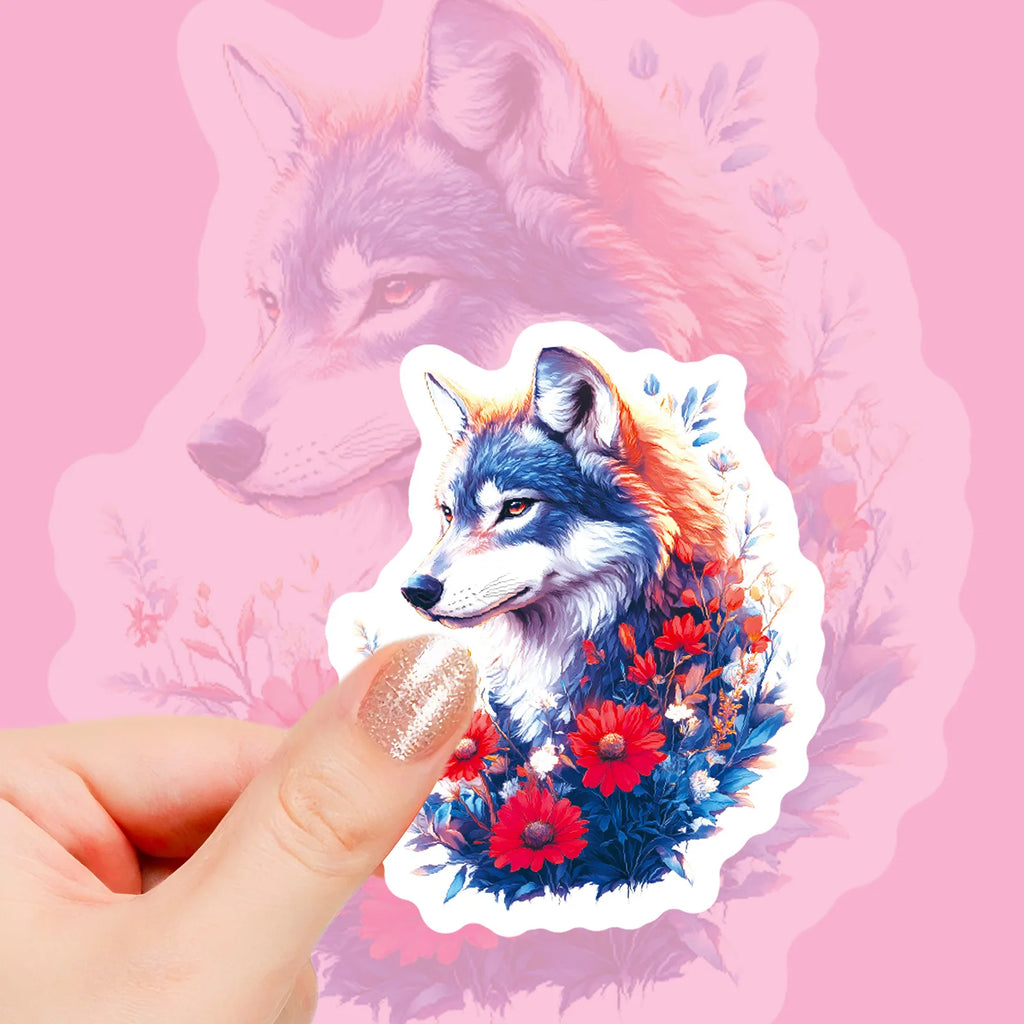 56/112 Pcs Cool Vivid Coyote Doodle Stickers Strong Adhesive for Stationery Box Pen Holder Phone Laptop Skateboard Surfboard