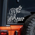 Back Off Horse Graphic Funny Car Stickers For Laptop Water Vehicle Paint Window Wall Cup Toolbox Guitar Scooter Decals Auto Acce