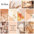 10PCS Beige Poster Collage Card Postcard Stickers Aesthetics Retro Fashion Harajuku DIY Decorative Dot Atmosphere With Stickers