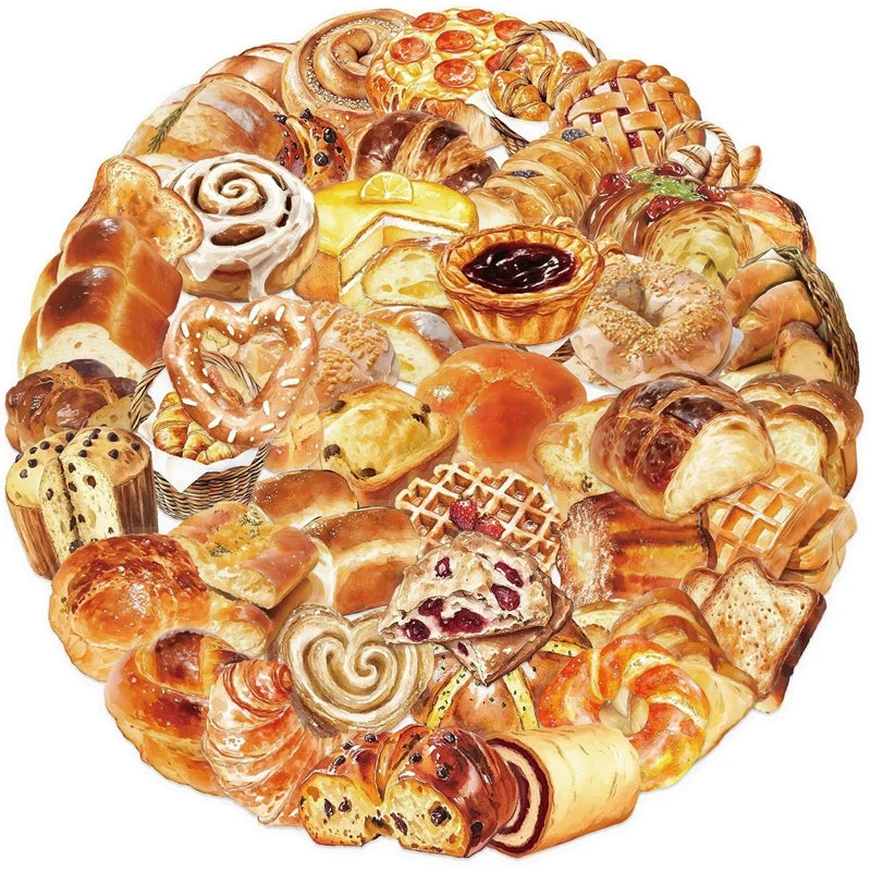 50PCS Kawaii Bread PET Sticky Sticker Aesthetic Korean Stationery DIY Decoration Scrapbooking School Supplies for Kids