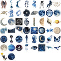 50/100PCS Cartoon Laser Blue Space Graffiti Stickers Decorative Guitar Notebook Luggage DIY Waterproof Stationery Stickers