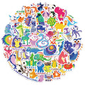 50PCS Children's English Cartoon Animal Graffiti Stickers DIY Luggage Laptop Tablet Speaker Decoration Stickers