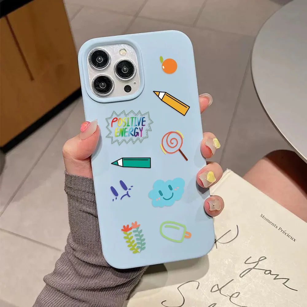 8PCS Hand drawn Element Plan Side Graffiti Stickers Fun Stickers DIY Phone Case Laptop Water Cup Computer Toy Stickers