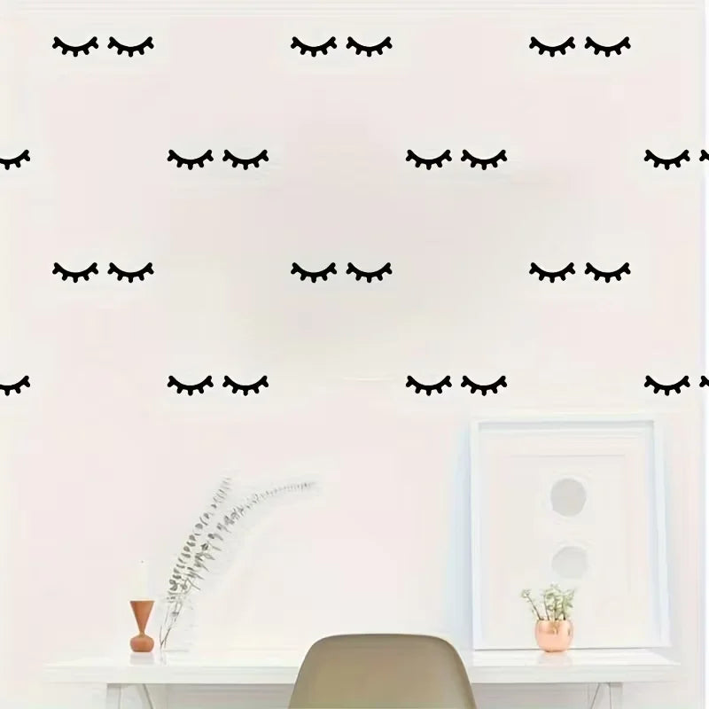 1pc Black Cute eyes (40pairs) wall stickers