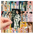 30pcs/pack Cartoon Girls Series Bookmark Small Decor Reading Book Clip Desk Handwriting Portable Bookmarks Card
