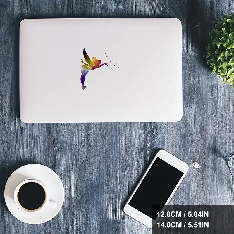 Multi-Surface Watercolor Fairy PVC Decals - Durable Adhesive Tinkerbell Stickers for Laptops, Water Bottles, Vehicles, Home Deco