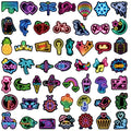 50-Pack Cute Neon Cartoon Graffiti Stickers Waterproof Decorative Decals for Laptop Skateboards Mobiles Suitcases Helmets