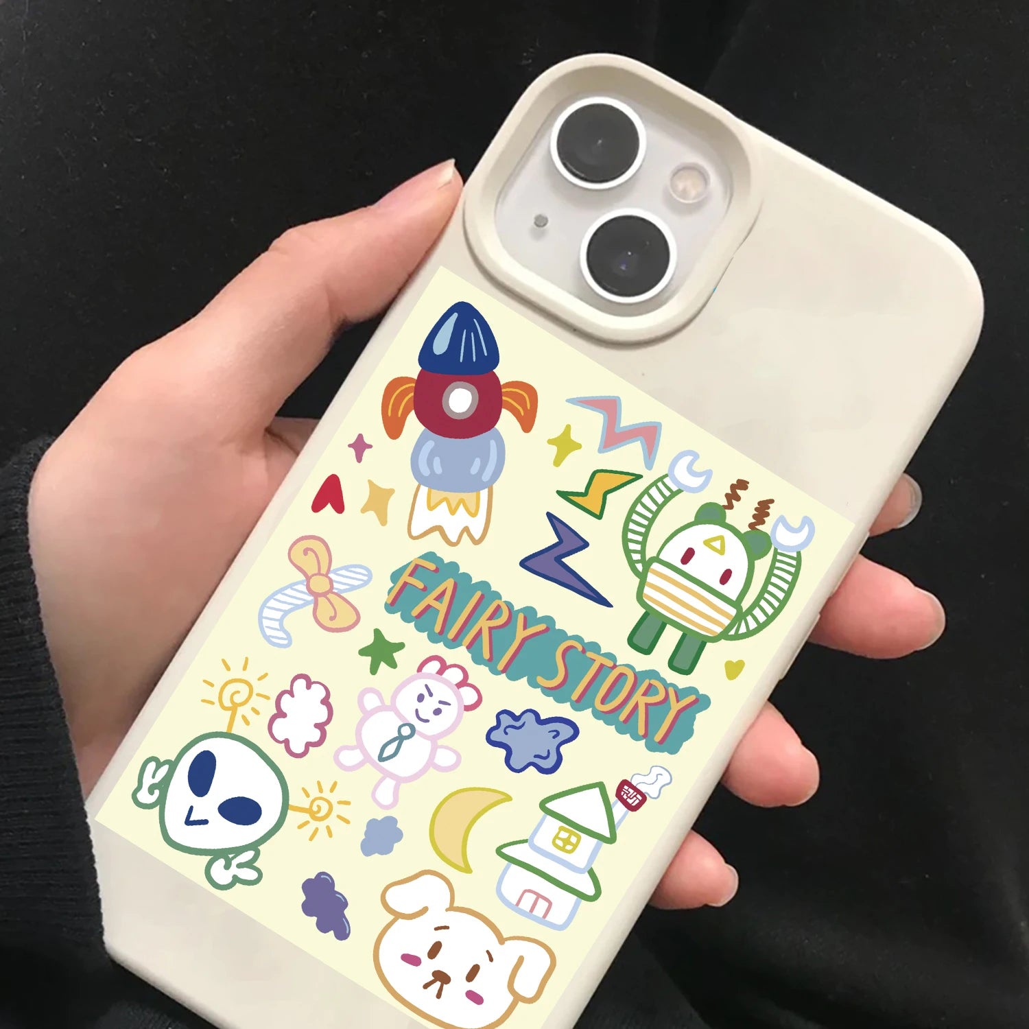 8/16PCS Graffiti Collage Harajuku Transparent  Phone Cartoon Motorcycle Living Room Retro Stationery Phone Luggage Car Decals