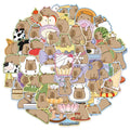 50PCS Fun Capibala Graffiti Stickers Cartoon Animal Graffiti DIY Manual Tags Bookrolls Laptop Tablet Stickers