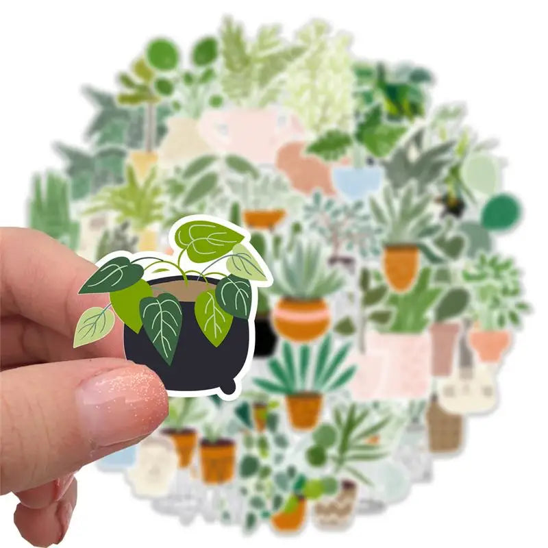 10/30/44PCS Cute Plants Sticker Aesthetic PVC Stationery Children's Sketchbook Sticky Diary Laptop Scrapbook Supplies for Kids