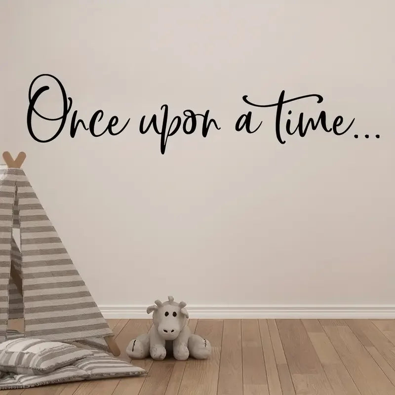 1pc "Once Upon A Time" Wall Stickers for Bedroom Living Room Office Background Home Decoration Wall Decal