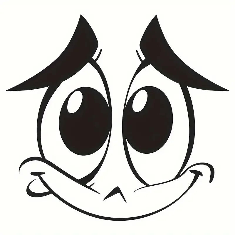 Funny Expression Art Toilet Decal - Removable Waterproof Vinyl Sticker for Bathroom, Perfect for Lid & Tank Decor, Home Decorati