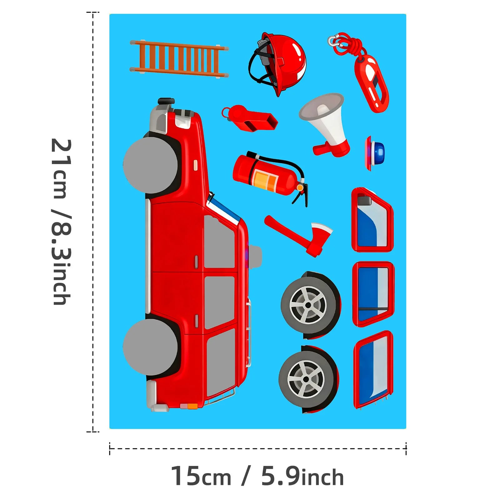 6/12/18PCS Cartoon Helicopter Engineering Vehicle Traffic Face Changing Stickers Reward Stationery Notebook Decorative Stickers