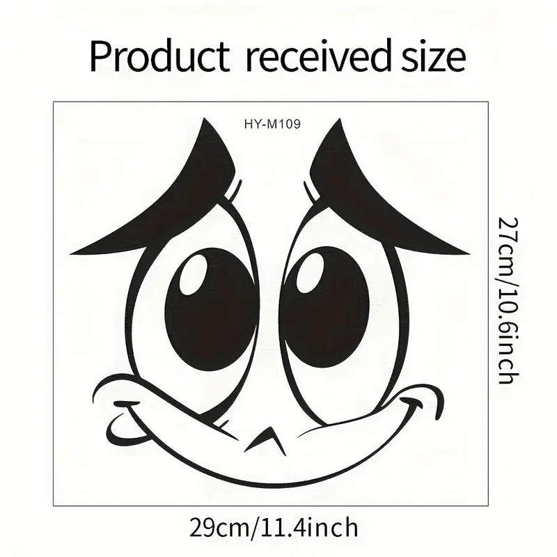 Funny Expression Art Toilet Decal - Removable Waterproof Vinyl Sticker for Bathroom, Perfect for Lid & Tank Decor, Home Decorati
