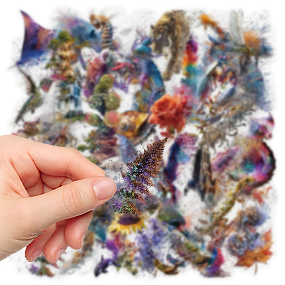 50-Pack Cartoon Transforming Sports Study Stickers for DIY Journal Phone Water Bottle Skateboard Stationery PET Sticker