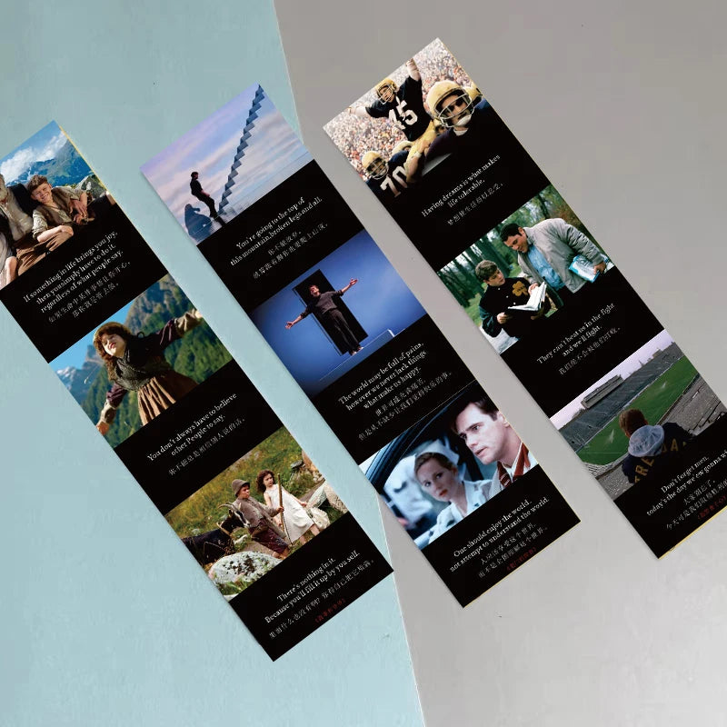30PCS Inspirational Movie Bookmarks Retro BookMark Graffiti Gift Personalized Promotional Stationery Gifts Living Room Stickers