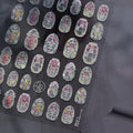 1piece 5D Glass Fragment Nail Sticker High Quality Stained Glass Window Grille Design Glitter Art Decoration Design Nail Sticker