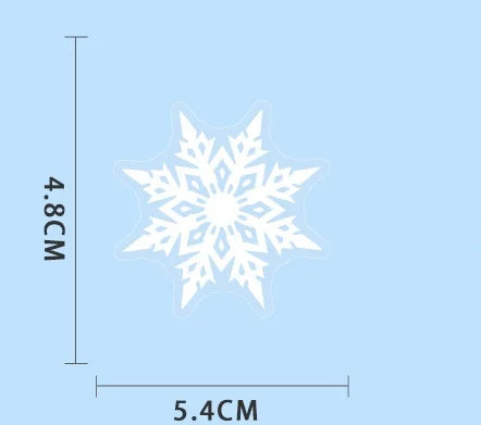 50/100/150 Pcs Different Shape Snowflake PET Clear Waterproof Stickers for DIY Cup Window Phone Case Atmosphere Decor Decals