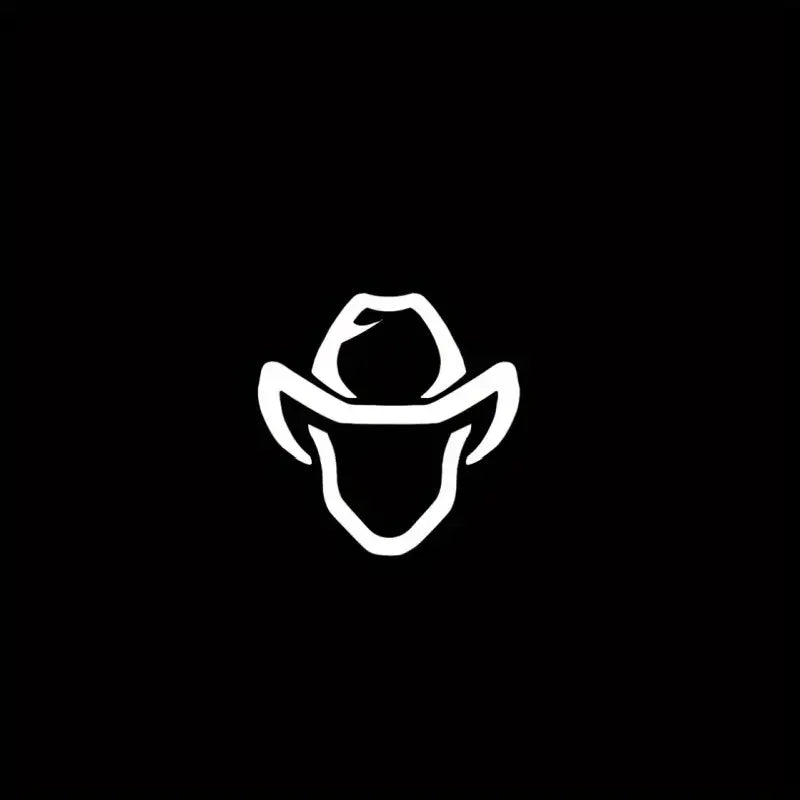 Cartoon Cowboy With Hat Vinyl Car Decal Sticker For Car