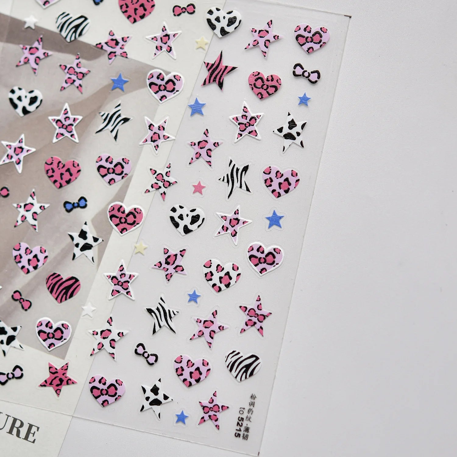 5D Bronzing Laser Pentagram Nails Sticker 3D Metallic Effect Exquisite Colorful Star Self Adhesive Nail Art Stickers Decals DIY