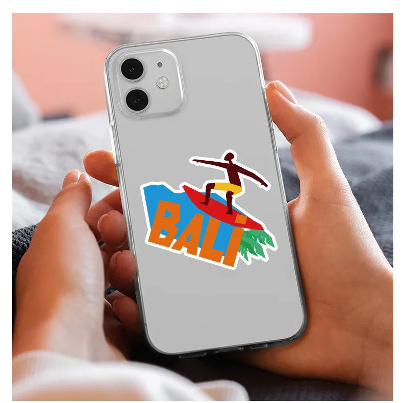 100Pcs World Famous Travel Landmark Doodle Stickers, Stationery Notebook Phone Guitar Fridge Luggage Waterproof Decals Stickers