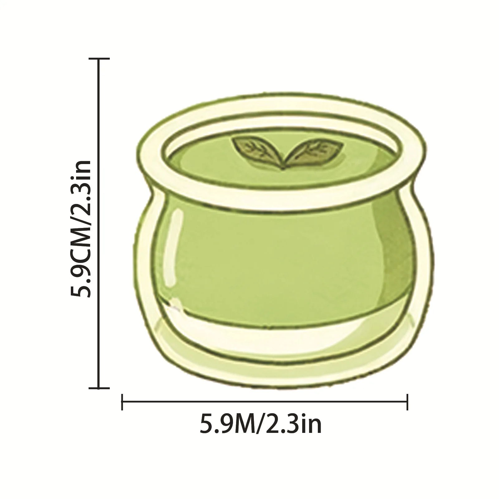 50/100Pcs Green Coffee Cake Fresh Style Stickers DIY for Notebook Skate Phone Helmet Album Fridge Removable Fade Resistant Decal