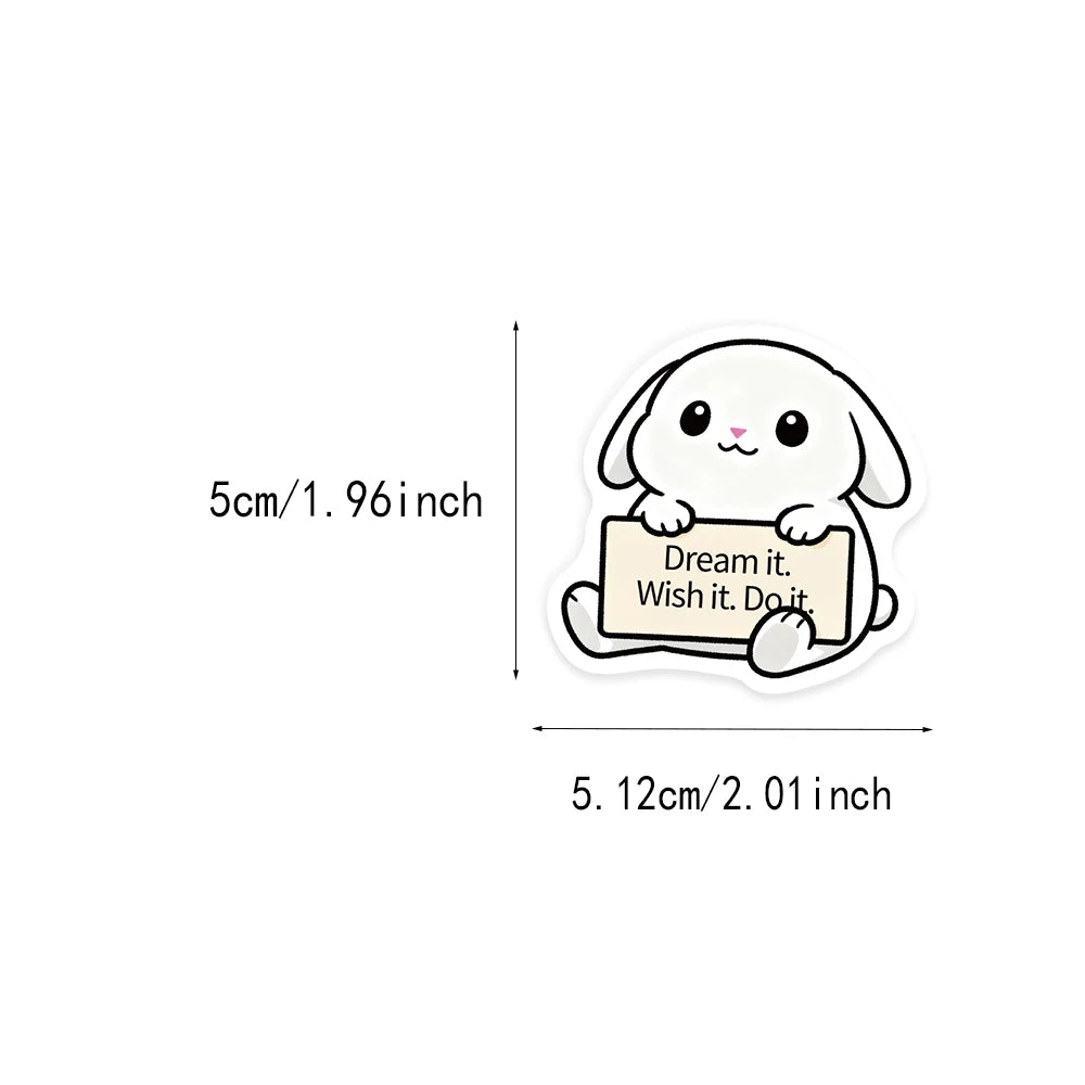 50PCS Funny Emotional Support 2 Graffiti Stickers Fun Cartoon Animal DIY Manual Label Brochure Laptop Tablet Stickers