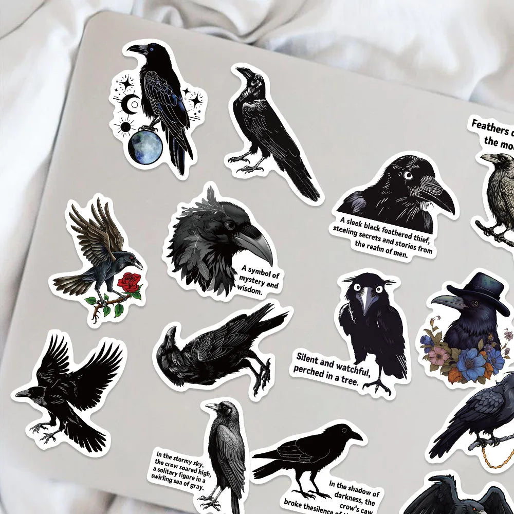 50PCS Halloween Black Graffiti Sticker Phone Decorate Laptop Pen Guitar Skateboard Happy Halloween Hot Item Decorative Sticker