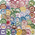 50PCS Kawaii Relief Seal PET Sticky Sticker Aesthetic Korean Stationery DIY Decoration Scrapbooking School Supplies for Kids