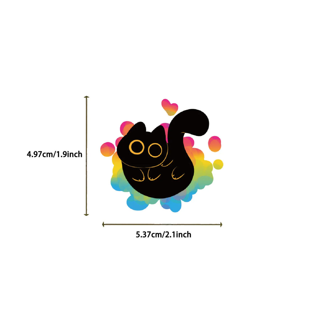 50Pcs Cartoon Pride Black Cat Toy Sticker Decoration Laptop Phone Computer Helmet Stationery Box Waterproof Graffiti Stickers