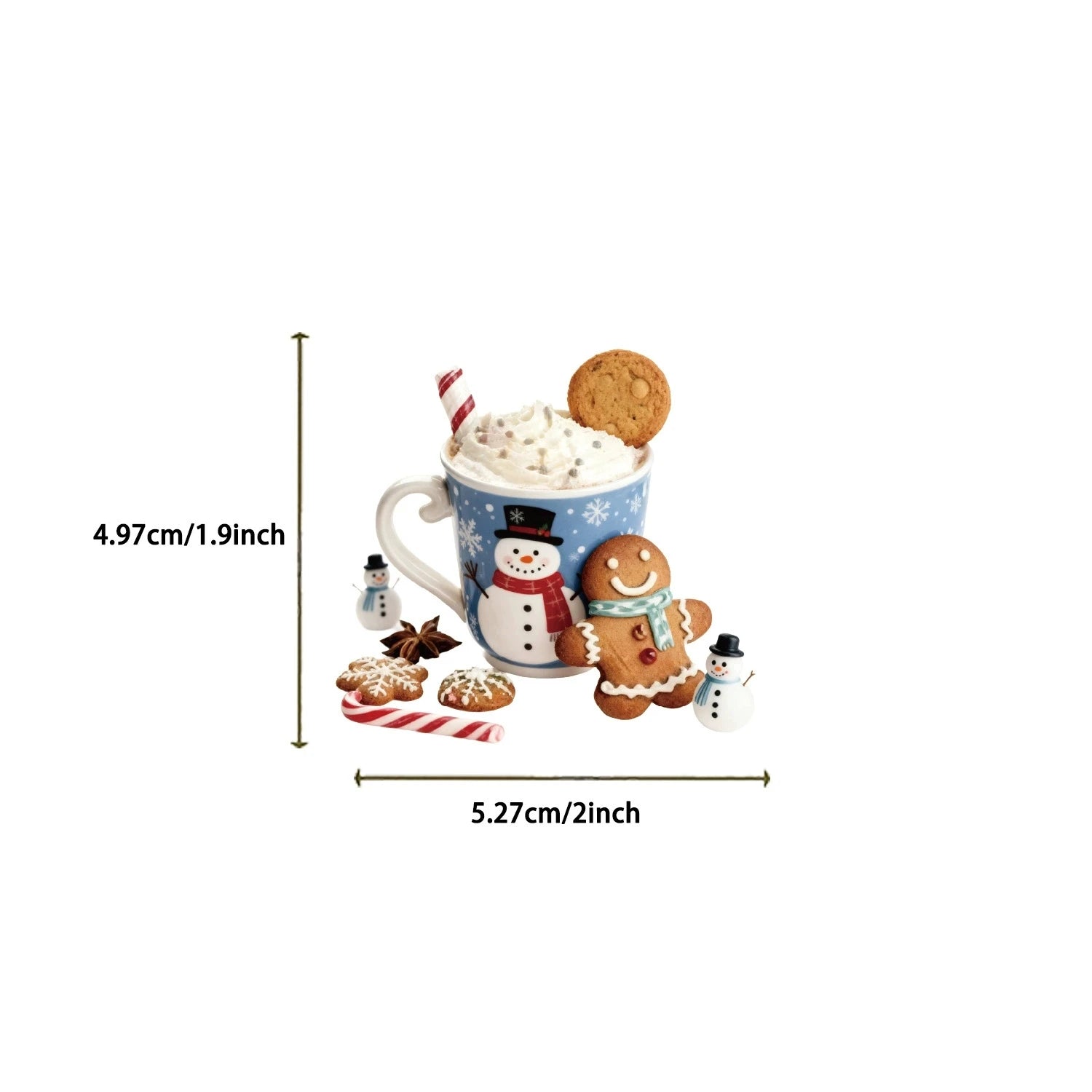 50/100PCS Christmas Coffee Cartoon Waterproof Stickers Decorative Luggage Stationery Mobile Phone