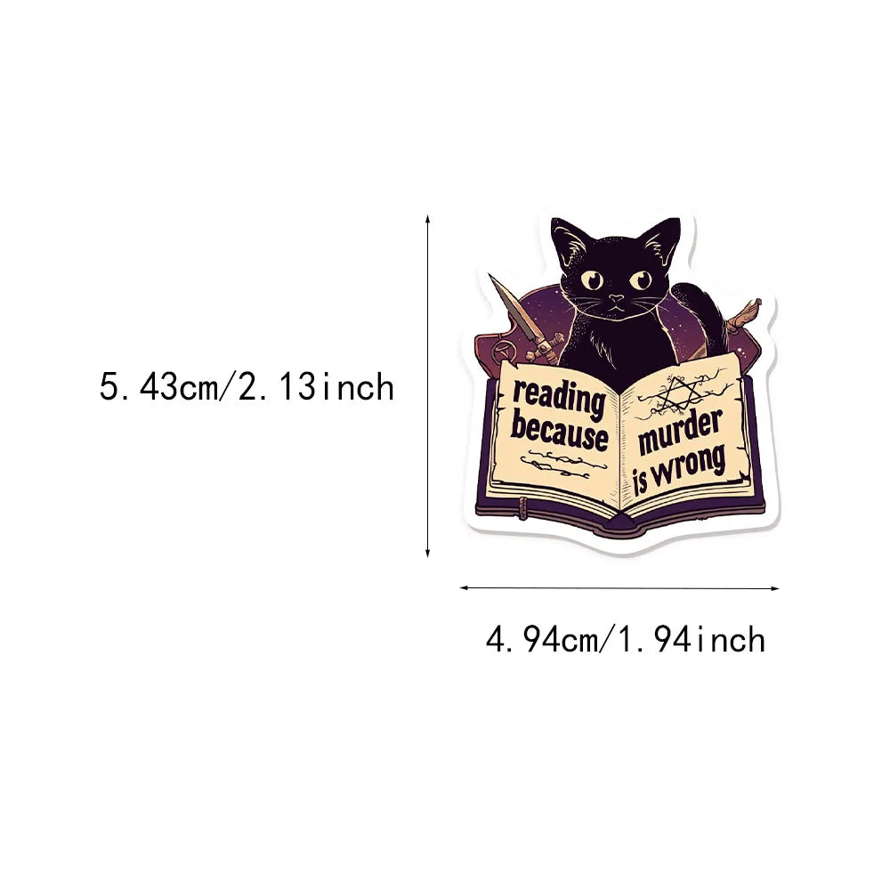 50/100PCS Witch Book Scroll Stickers Fun Graffiti DIY Manual This Label Decoration Phone Case Tablet Waterproof Stickers Toy