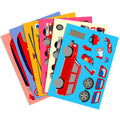 6/12/18PCS Cartoon Helicopter Engineering Vehicle Traffic Face Changing Stickers Reward Stationery Notebook Decorative Stickers